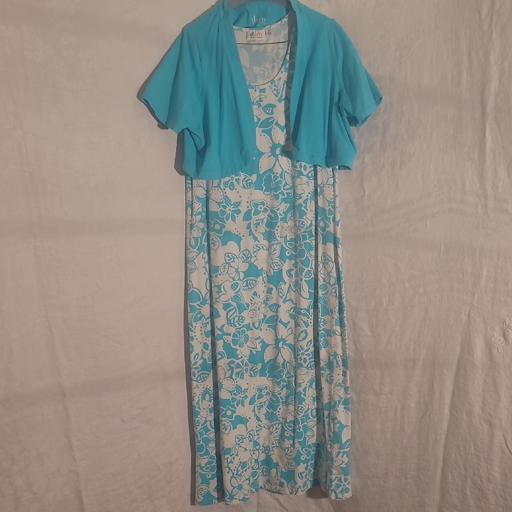 Blue Floral Maxi Dress